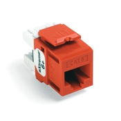 UTP Jack, Cat 6, 1 Port, 110 Termination, T568A/B, Orange