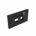 QuickPort Modular Furniture Faceplate, 2-Port, Black, Compatible with Herman Miller products.