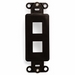 QuickPort Decora Insert, 2-Port, Flush Mount, Brown