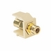 QuickPort RCA, Gold-Plated Connector with Yellow Stripe, Ivory