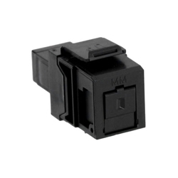Black Multimode Simplex SC Fiber Optic Adapter Module, QuickPort, Phosphor Bronze Sleeve, Female Front/Back