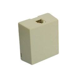 Type 625A2 Surface Mount Jack, 6-Position 6-Conductor, Screw Terminal, Ivory