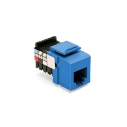 Voice Grade QuickPort Connector, 6-Position 6-Conductors, Blue