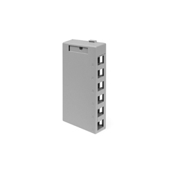 QuickPort Surface Mount Housing, 6-Port, Grey