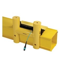 Mighty Mo Fiber Raceway Cable Guide 4&quot; Wide With Cover, Yellow