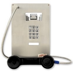 Durable TelePhone with Keypad. Designed for Indoor or Outdoor Use. Can be Flush Mount or Installed in a (WPP) Weatherproof or (HOB) Weather-resistant Housing