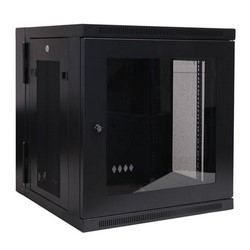 Tripp Lite 12U Low-Profile Wall-Mount Rack Enclosure Cabinet with Clear Acrylic Window, Double Hinge, Removable Side Panels, 25H x 24W x 22D