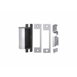 Door Electric Strike, 12/24 VDC, 0.45/0.25A, 3070 Lb Static Load, Satin Stainless Steel, With Faceplate, For 1" Deadbolt