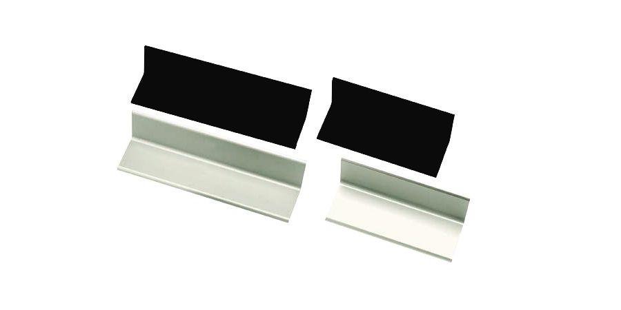 Header Extension Bracket, 1 in. H, 8 in. L, Clear Anodized