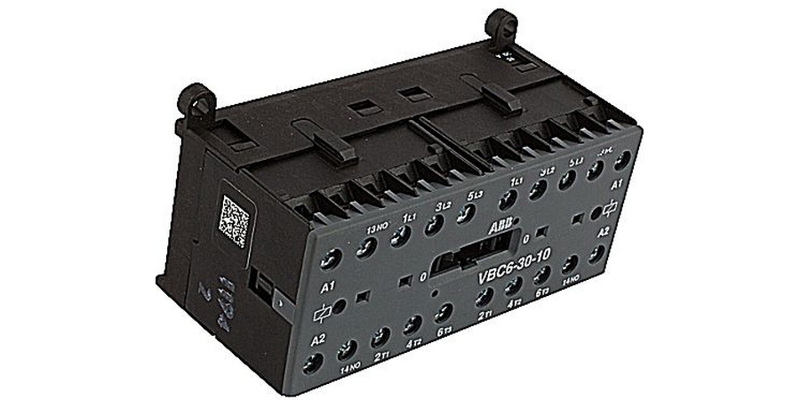 Mini Reversing Contactor, 6 A at 1 PH, 24 VDC Coil, 3 -Pole