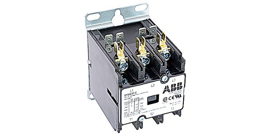 Contactor, 277 VAC Coil, 3 -Pole, 3NO-0NC, DIN-Rail Mount