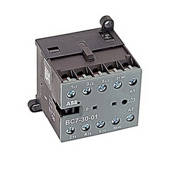 3 pole, plus 1 NC auxiliary contact, 16 amp, non-reversing miniature contactor, 12V DC coil and screw terminals