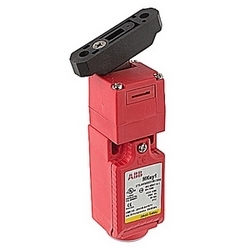 Mkey1, compact hinge interlock safety switch with NPT connector, 2NC and 1N0 contacts and flex key actuator