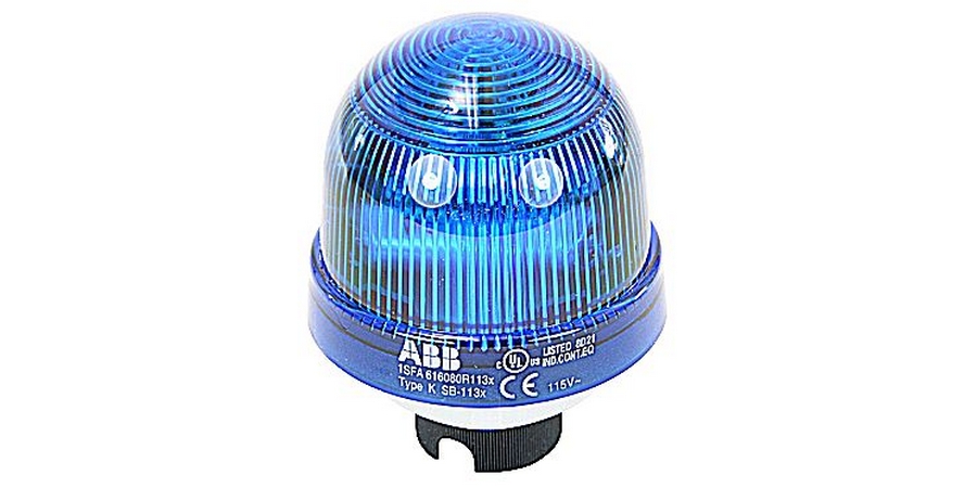LED Steady/Flashing Light, Black, Pipe-Mount, 120 to 240 VAC, 1.54 in ...