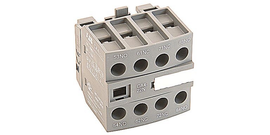 Auxiliary Contact Block, 2 to 6 A, 127 to 690VAC, 24 to 600VDC, Screw ...
