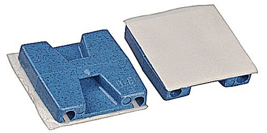 Mount, Cable Ties; Nylon, Metal-detectable; 1.13 x 1.13 in.; Adhesive Tape