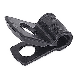 Cable Clamp Self-Aligning Black Nylon 6/6 Heat-Stabablized #8 Screw Mounting with Closed Diameter 0.297