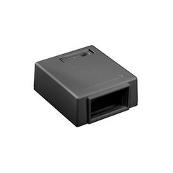 MOS Surface Mount Housing With ID Window, 1 Unit High, Black