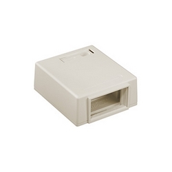 MOS Surface Mount Housing With ID Window, 1 Unit High, Ivory