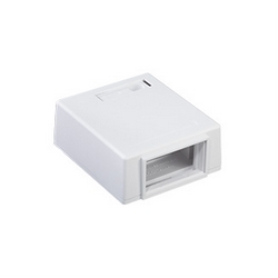 MOS Surface Mount Housing With ID Window, 1 Unit High, White