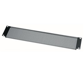 Vent Rack Panel,Black,16 ga. Steel,Flanged, 2 Point Mount,19 in. Wd ...