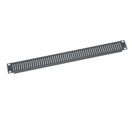 Vent Rack Panel,Black,Steel,2 Point Mount,19 in. Wd Mount,1U Rack,0.51 ...