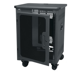 Rolling Server Rack,Black,34.71 in. Ht,Steel,19 in. Wd Mount,4-Post ...