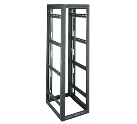 Rack, Black, Height 70.88 in., Steel, 37U