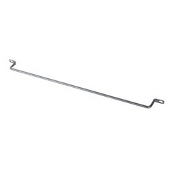 Cable Management Lacer Bar, Horizontal, 90 Deg Round Rod, 19" Width X 1.5" Depth X 0.4" Height, 1.5" Offset, Steel, Black Powder Coated