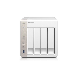 4-bay Personal Cloud NAS with HDMI output, DLNA, AirPlay and PLEX Support, Intel Celeron Dual Core 2.41 GHz, 1 GB (Max. 8 GB) DDR3L RAM, SATA 6 Gbps, USB 3.0, 2 LAN