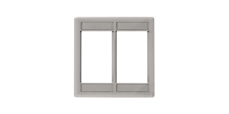 IStation Modular Face Plate Frame,Gray,Flush Mount,4-1/2 in. Ht,High ...