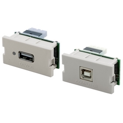 iStation Module, USB 1.1 TR/TX Kit, A/BMod, 110 Terminals, 1-Unit, Electric Ivory
