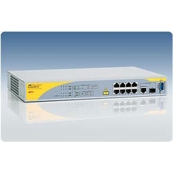 8port 10/100TX PoE managed switch with 1 combo 10/100/1000Base-T port or 1 SFP slot (unpopulated)