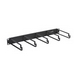 Cable Manager, Horizontal, Flat, 5-Ring, Rack Mount, 2RU, 19" Width x 6.5" Depth x 3.47" Height, 16 Gauge Steel, Powder Coated Black, With 6" Metal Ring