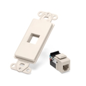 Telephone Insert Kit, Plastic, Light Almond, Ports: 1