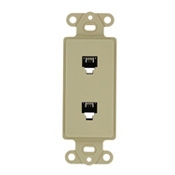 Telephone Insert, Polycarbonate, Ivory, Screw Termination