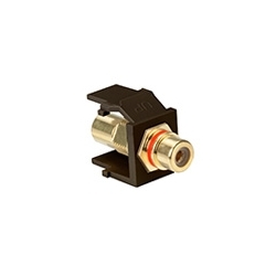 Connector, RCA Feed-Through, Red Brown