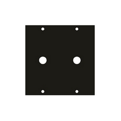 UCP Series UCP Module, Two 3/8 Inch Punchout, 3.39 Inch Width x 0.125 Inch Depth x 3.49 Inch Height, Aluminum, Black Brushed and Anodized