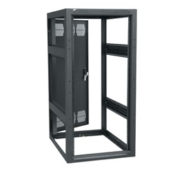 Gangable Standalone Rack,Black,47.88 in. Ht,Steel,25U Rack,23 in. Wd,32 ...