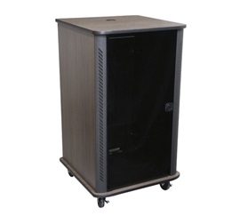 Furniture Mobile Rack,Black Cascade,48.5 in. Ht,Wood,24U Rack,27.3 in ...