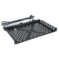 Utility Rackshelf, 1 RU, 10.4&quot;D, Vented