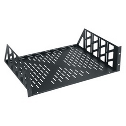 Utility Rackshelf, 3 RU, 14.75&quot;D, Vented, 4 pc.