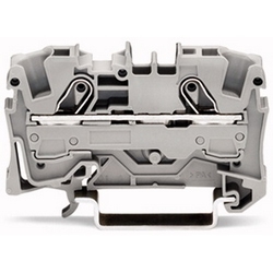 2-conductor Through Terminal Block; 6 mm2; Suitable For Ex E II Applications; Side And Center Marking; For Din-rail 35 X 15 And 35 X 7.5; Push-in CAGE CLAMP