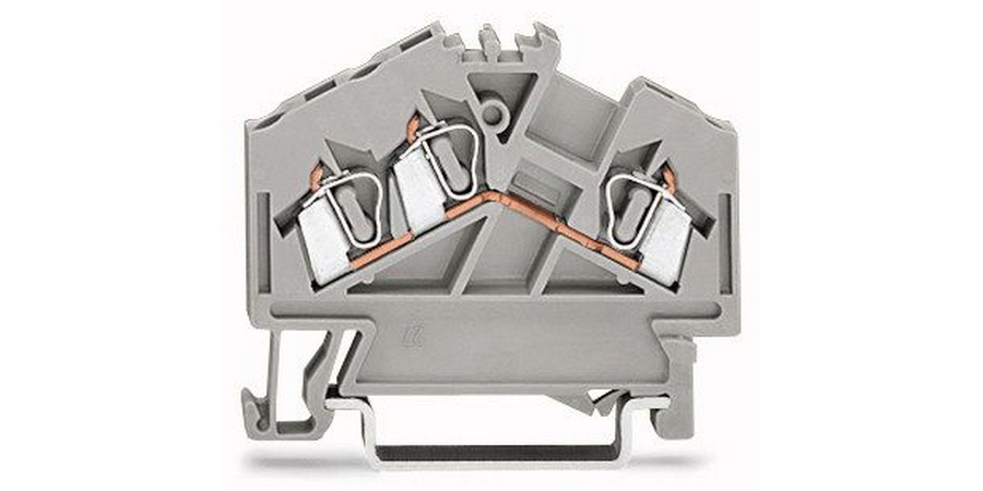 Terminal Block, 800 V, 1-Row, 28 to 12 AWG, Gray