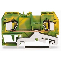 2-conductor Ground Terminal Block; 4 mm2; Center Marking; For Din-rail 35 X 15 And 35 X 7.5; CAGE CLAMP