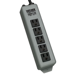 Waber-by-Tripp Lite 5-Outlet Industrial Power Strip, 15-ft. Cord, Switchless