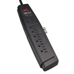 7-Outlet Home/Business Theater Surge Protector, 6-ft. Cord, 1500 Joules, Coaxial Protection