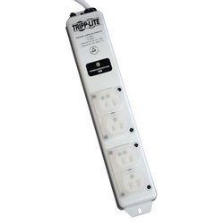 For Patient-Care Vicinity UL 60601-1 Medical-Grade Power Strip w/Surge Protection, 4 Hospital-Grade Outlets, 15 ft. Cord