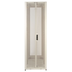 42U SmartRack White Standard-Depth Rack Enclosure Cabinet with doors, side panels & shock pallet packaging