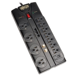 Protect It! 12-Outlet Surge Protector, 8-ft. Cord, 2880 Joules, Tel/Modem/Coaxial/Ethernet Protection